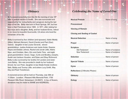 Brilliance Funeral Program Template - The Funeral Program Site