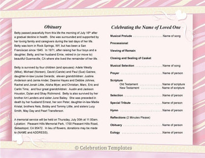 Carly Funeral Program Template - The Funeral Program Site