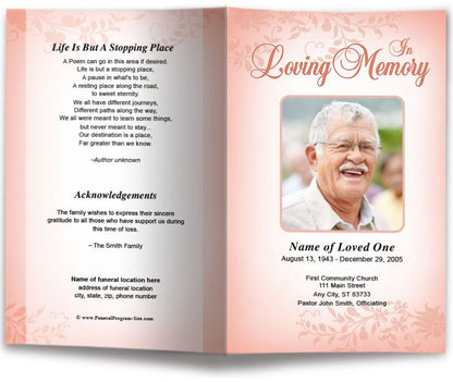 Ceasar Funeral Program Template - The Funeral Program Site
