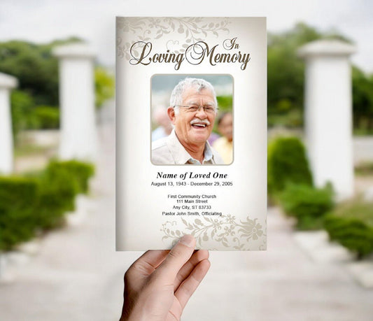 Ceasar Funeral Program Template - The Funeral Program Site