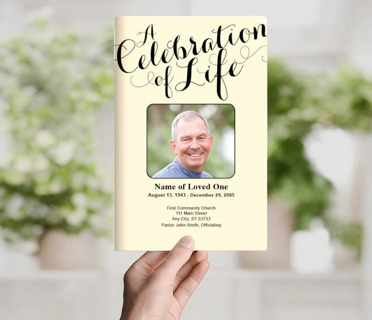 Celebration of Life Funeral Program Template - The Funeral Program Site