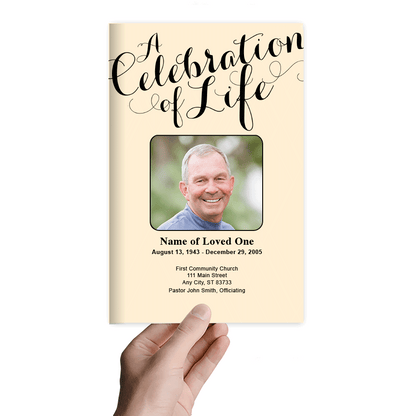 Celebration of Life Funeral Program Template - The Funeral Program Site