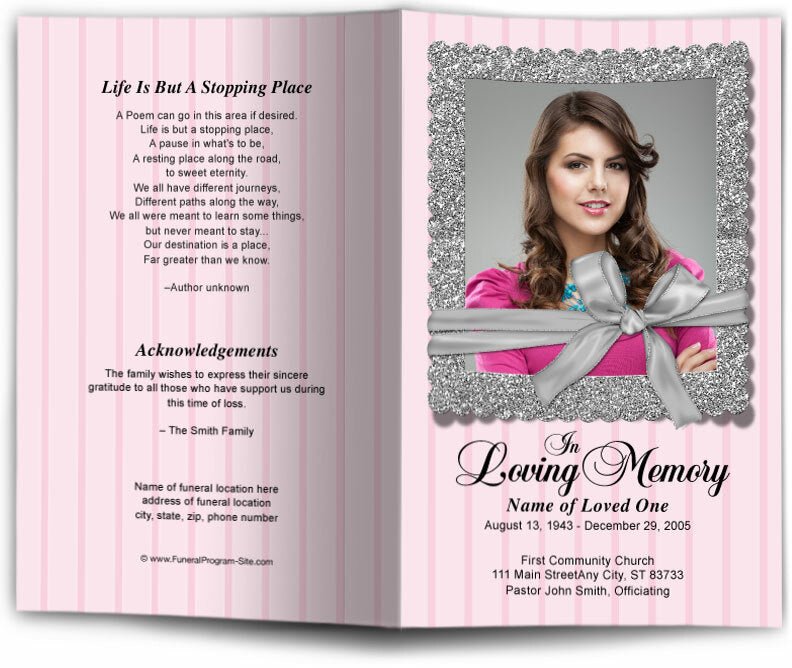 Celina Funeral Program Template - The Funeral Program Site