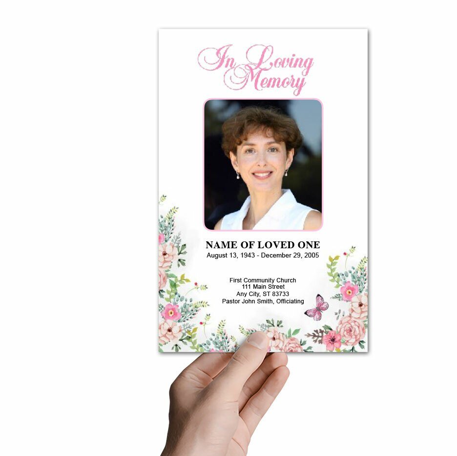 Charisma Watercolor Funeral Program Template - The Funeral Program Site