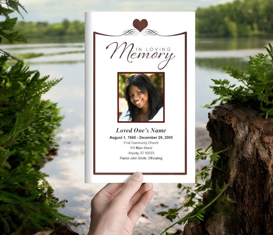 Cherish Funeral Program Template - The Funeral Program Site