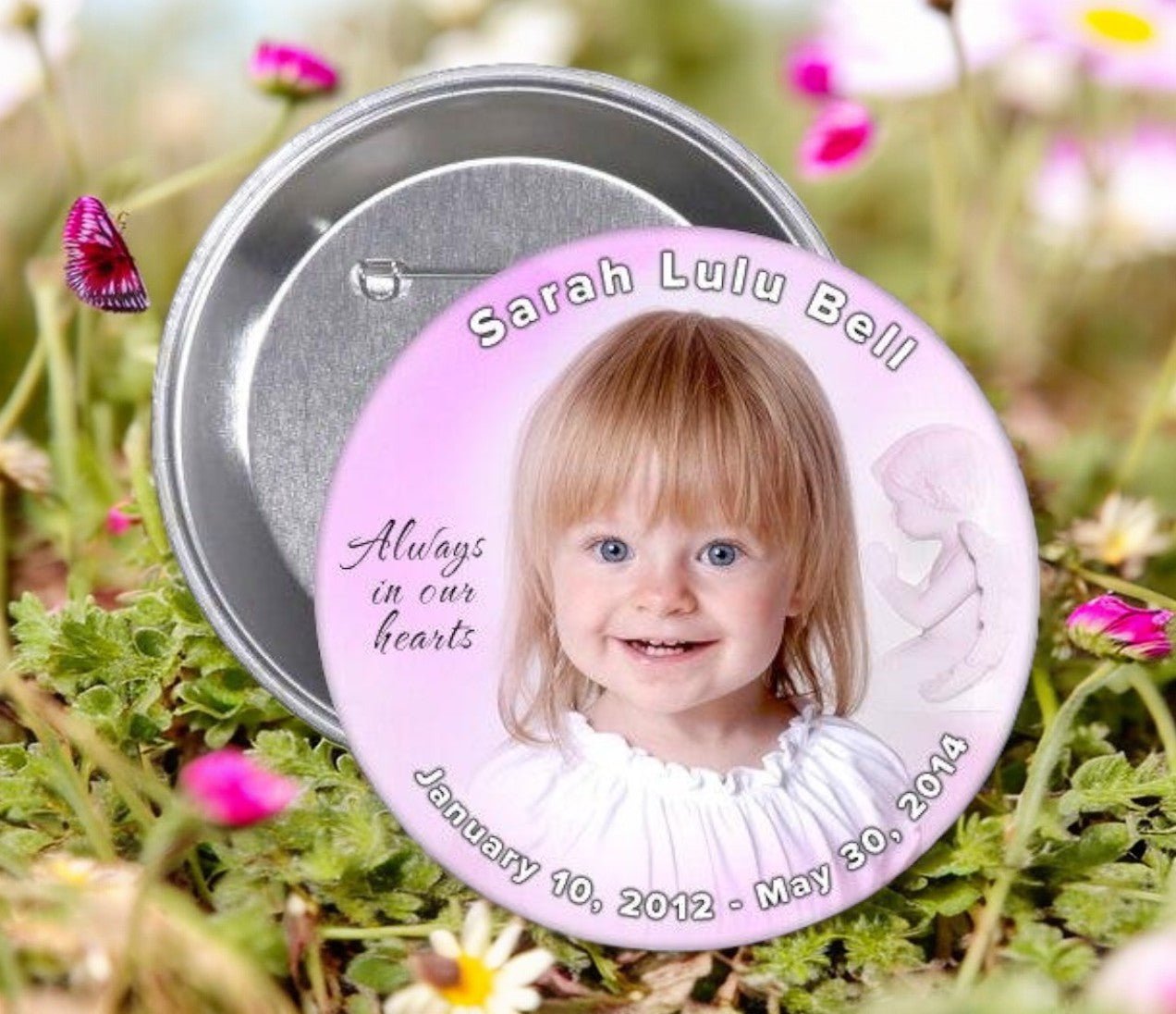 Cherub Angela Memorial Button Pin (Pack of 10) - Celebrate Prints