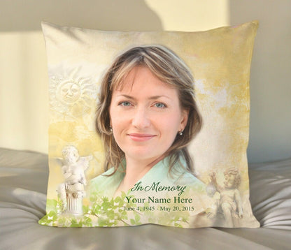 Cherub In Loving Memory Memorial Pillow - Celebrate Prints