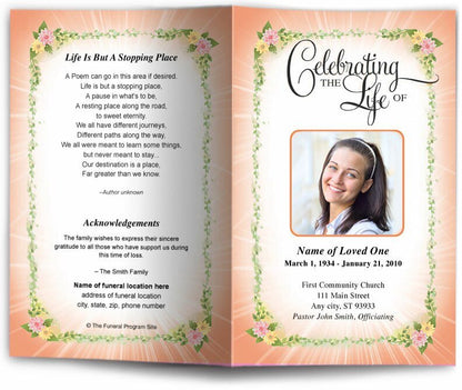 Christie Funeral Program Template - The Funeral Program Site