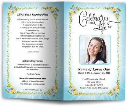 Christie Funeral Program Template - The Funeral Program Site