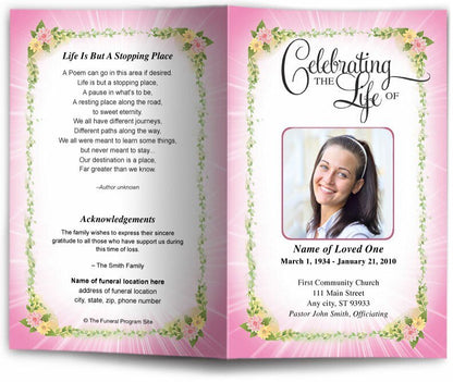 Christie Funeral Program Template - The Funeral Program Site