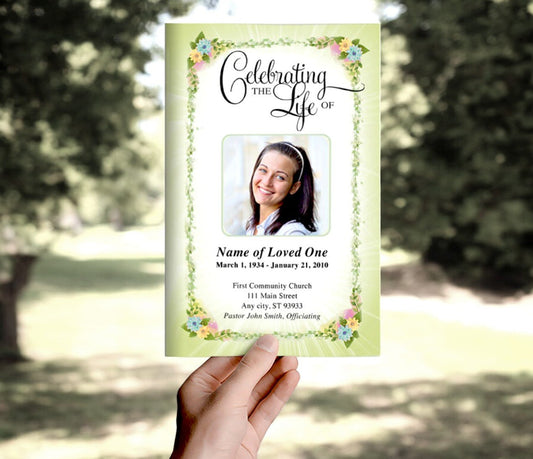 Christie Funeral Program Template - The Funeral Program Site