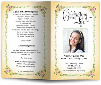 Christie Funeral Program Template - The Funeral Program Site