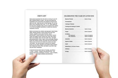 Circle Funeral Program Template - The Funeral Program Site