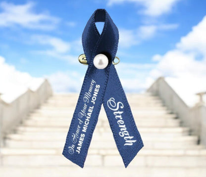 Colon Cancer Ribbon (Dark Blue) Pack of 10 - Celebrate Prints