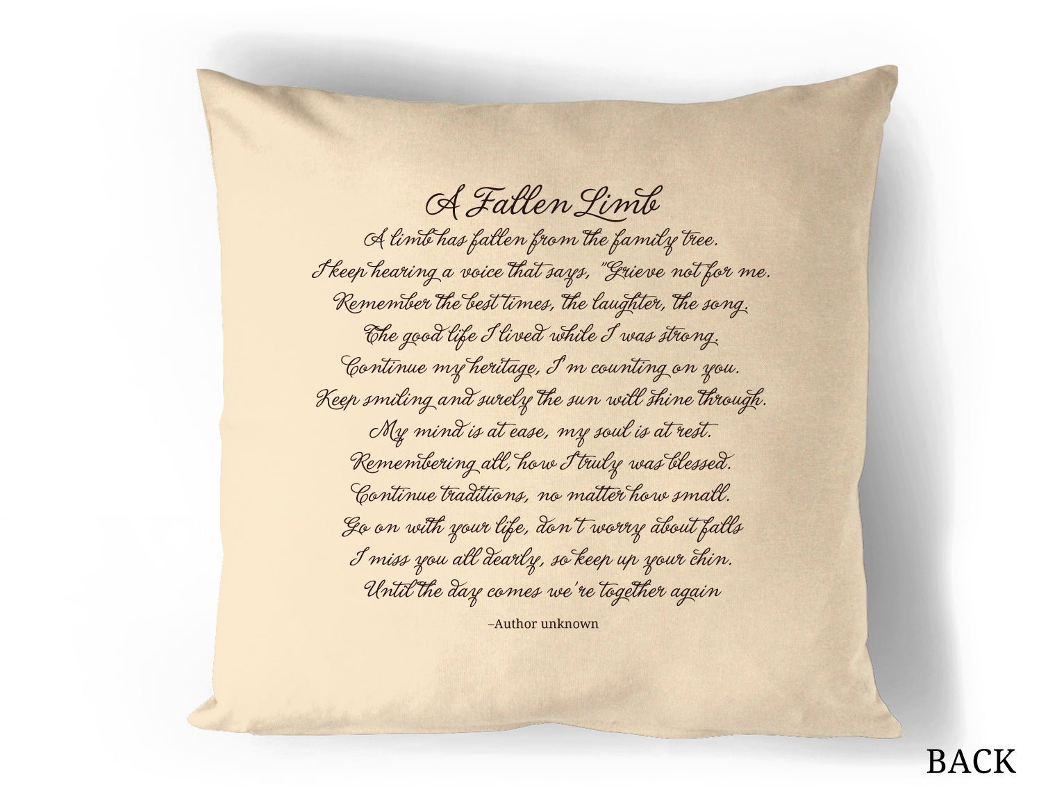 Crossing In Loving Memory Memorial Pillow - Celebrate Prints