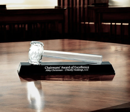 Crystal Gavel on Black Base - Celebrate Prints