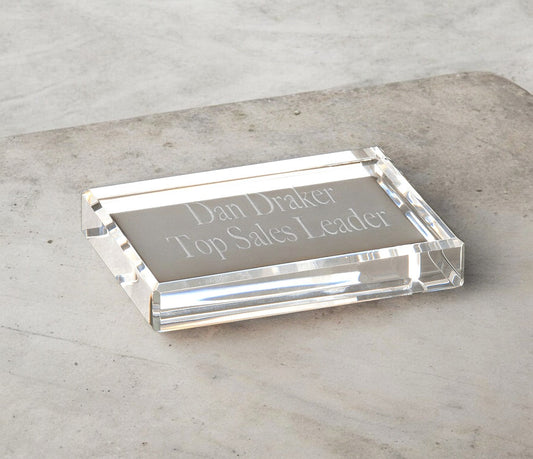 Crystal Rectangle Paperweight - Celebrate Prints