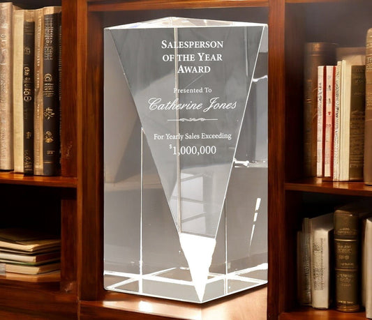 Crystal Triangle Front Pillar - Celebrate Prints