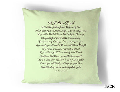 Daffodils In Loving Memory Memorial Pillow - Celebrate Prints