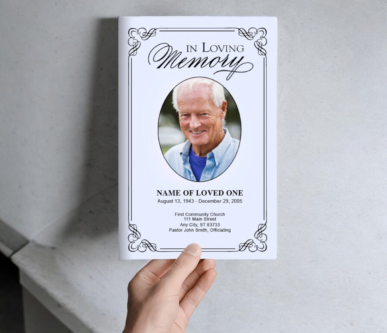 Dallas Funeral Program Template - The Funeral Program Site