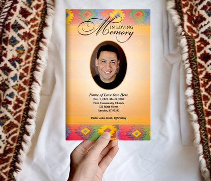 Decolores Funeral Program Template - The Funeral Program Site