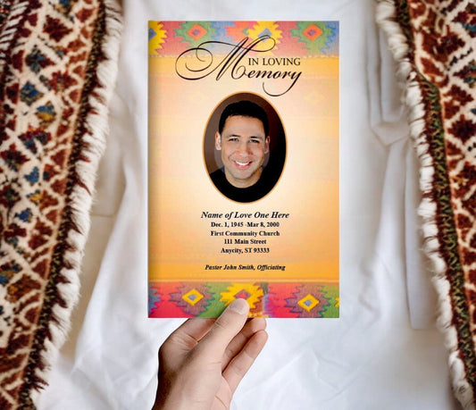 Decolores Funeral Program Template - The Funeral Program Site