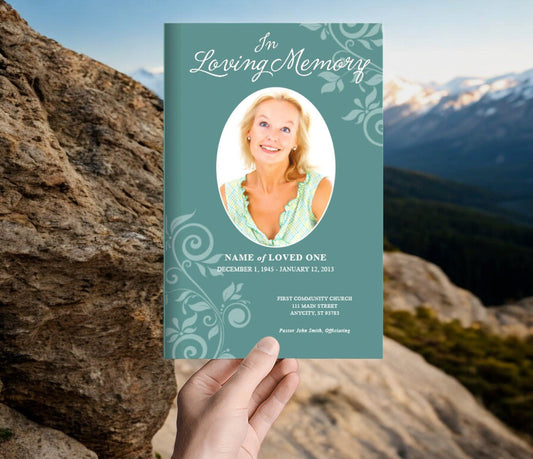 Decorative Funeral Program Template - The Funeral Program Site