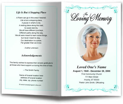 Delicate Funeral Program Template - The Funeral Program Site