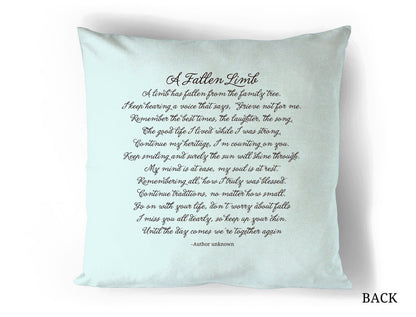 Delight In Loving Memory Memorial Pillow - Celebrate Prints