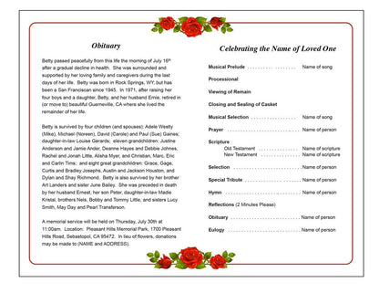 Desire Funeral Program Template - The Funeral Program Site
