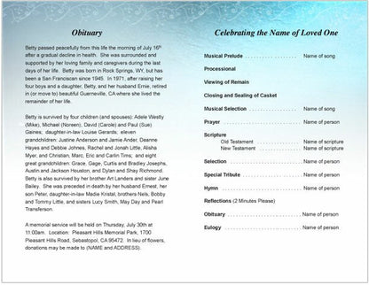 Devotion Funeral Program Template - The Funeral Program Site