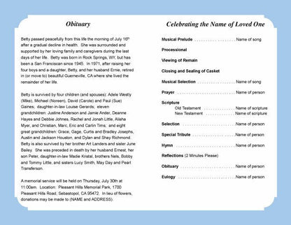 Devout Funeral Program Template - The Funeral Program Site
