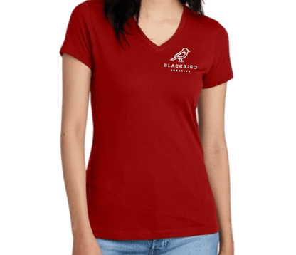 District ® Women’s Perfect Weight ® V - Neck Custom TShirt - Celebrate Prints