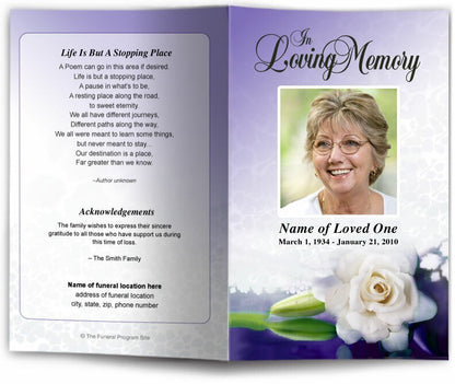 Divine Funeral Program Template - The Funeral Program Site
