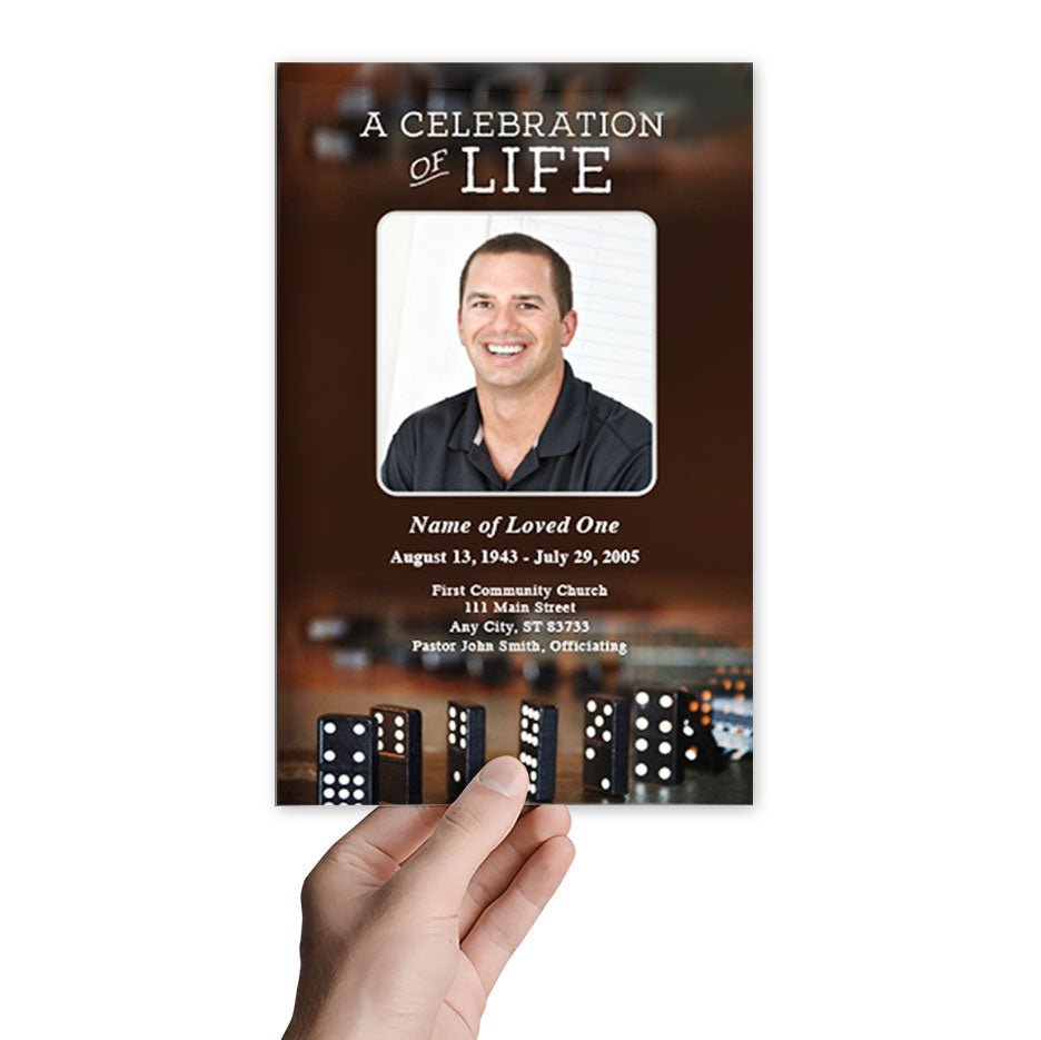 Dominoes Funeral Program Template - The Funeral Program Site