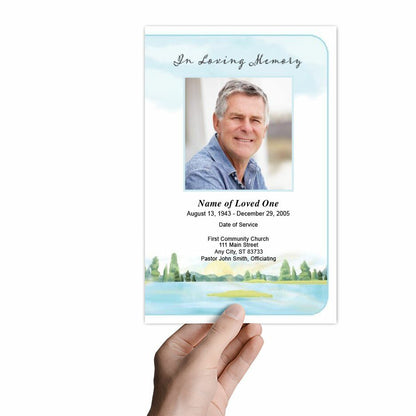Dream Watercolor Funeral Program Template - The Funeral Program Site