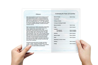 Dream Watercolor Funeral Program Template - The Funeral Program Site