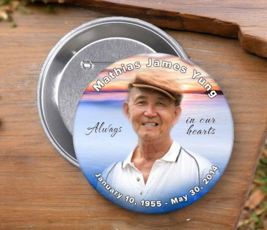 Dusk Skies Memorial Button Pin (Pack of 10) - Celebrate Prints