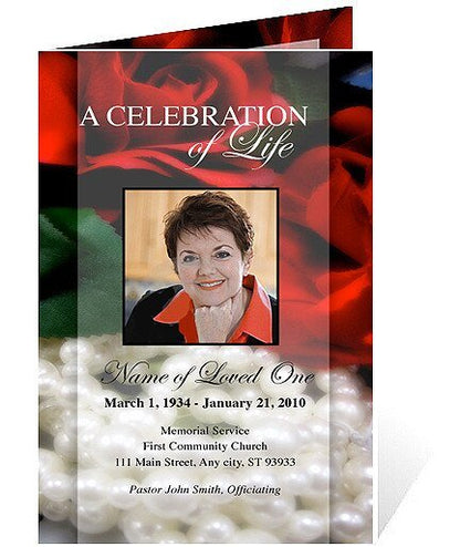 Elegance Funeral Program Template - The Funeral Program Site