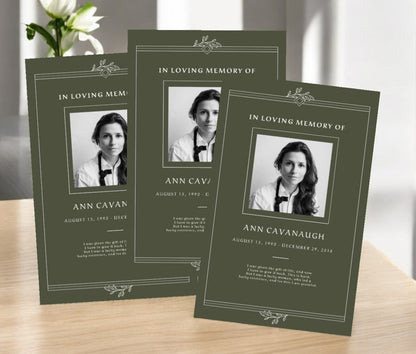 Elegant Remembrance Funeral Program Template - The Funeral Program Site