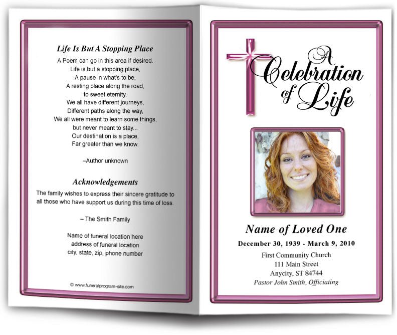 Embassy Funeral Program Template - The Funeral Program Site