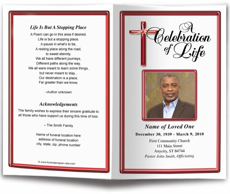 Embassy Funeral Program Template - The Funeral Program Site