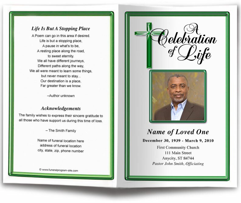 Embassy Funeral Program Template - The Funeral Program Site