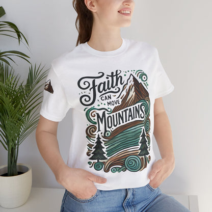 Faith Can Move Mountains Tee - Unisex Short Sleeve T-Shirt - Celebrate Prints