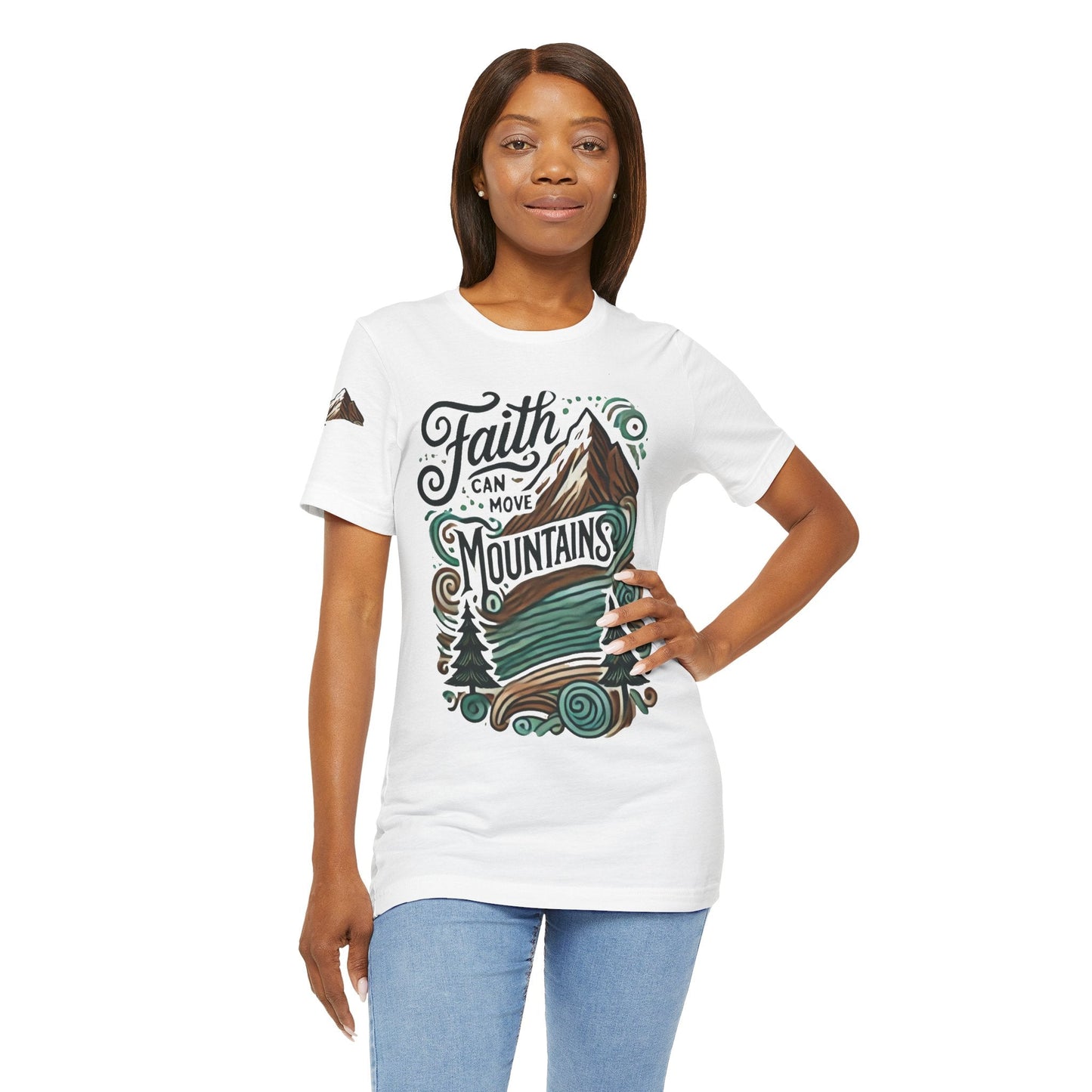 Faith Can Move Mountains Tee - Unisex Short Sleeve T-Shirt - Celebrate Prints