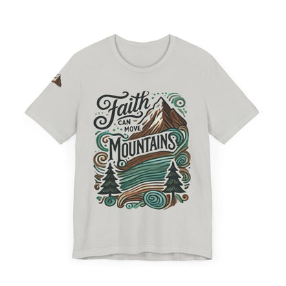 Faith Can Move Mountains Tee - Unisex Short Sleeve T-Shirt - Celebrate Prints