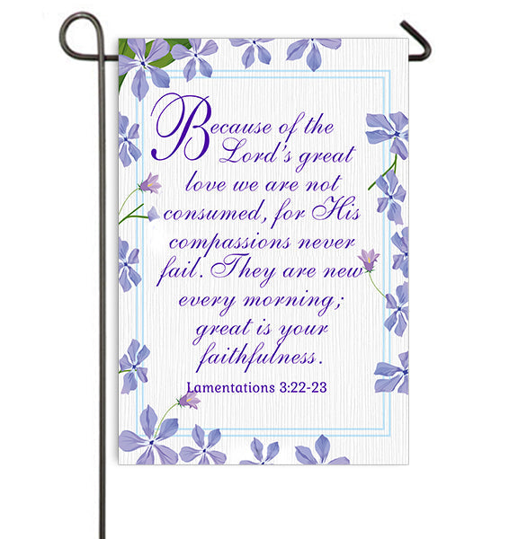 Great Is Your Faithfulness Bible Verse Garden Flag