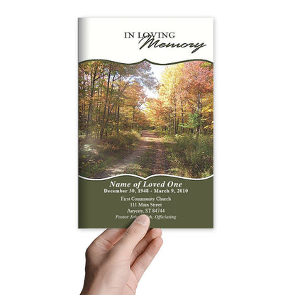 Fall Funeral Program Template - The Funeral Program Site