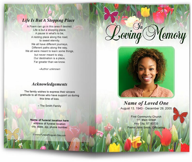 Fields Funeral Program Template - The Funeral Program Site – Celebrate ...