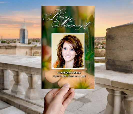 Floral Funeral Program Template - The Funeral Program Site